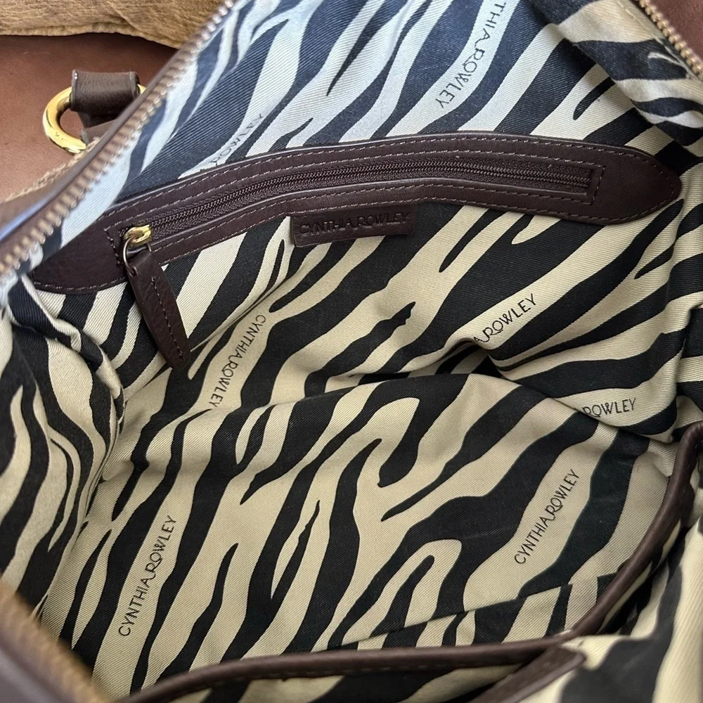 Cynthia Rowley Embossed Snake Boston Bag Fully Authenticated Gold Hardware EUC